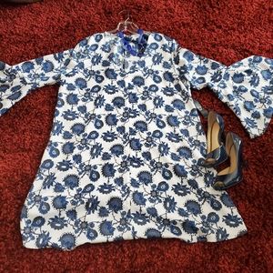 Blue and white New York and Co. Dress